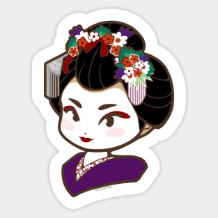 January Maiko - Pine, Plum, and Bamboo Sticker